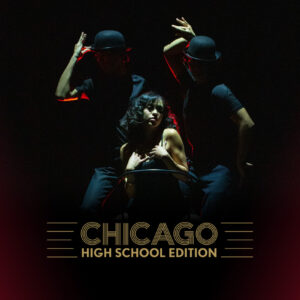 Dancers lit up in silhouette. Chicago: High School Edition