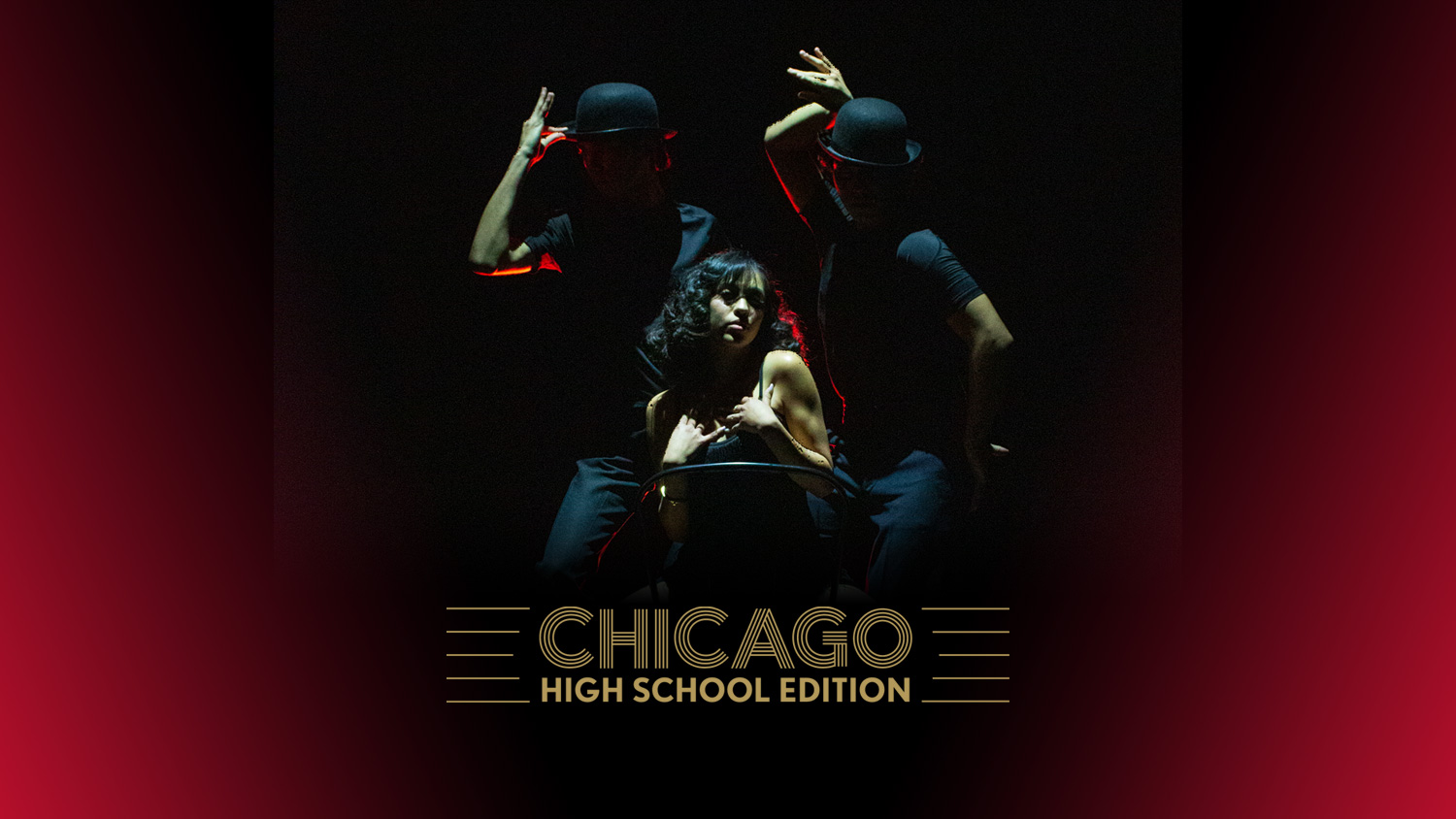 Dancers lit up in silhouette. Chicago: High School Edition