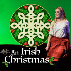 Composite image of dancer with An Irish Christmas logo