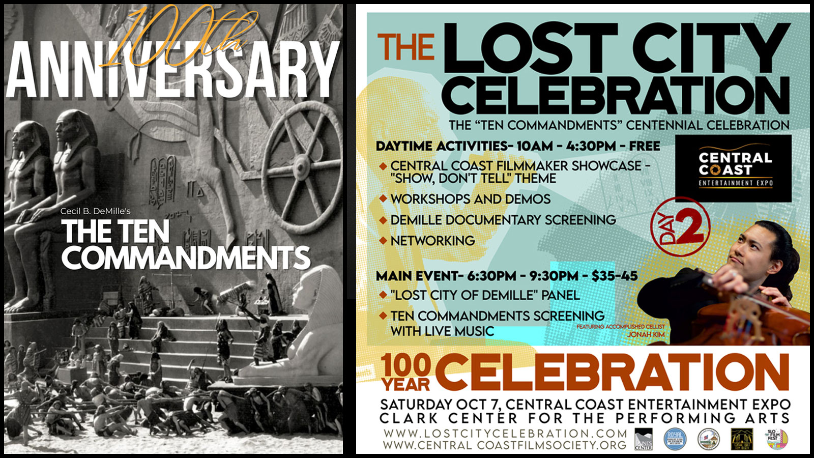 Central Coast Entertainment Expo: 100th Anniversary of The Ten Commandments, The Lost Celebration