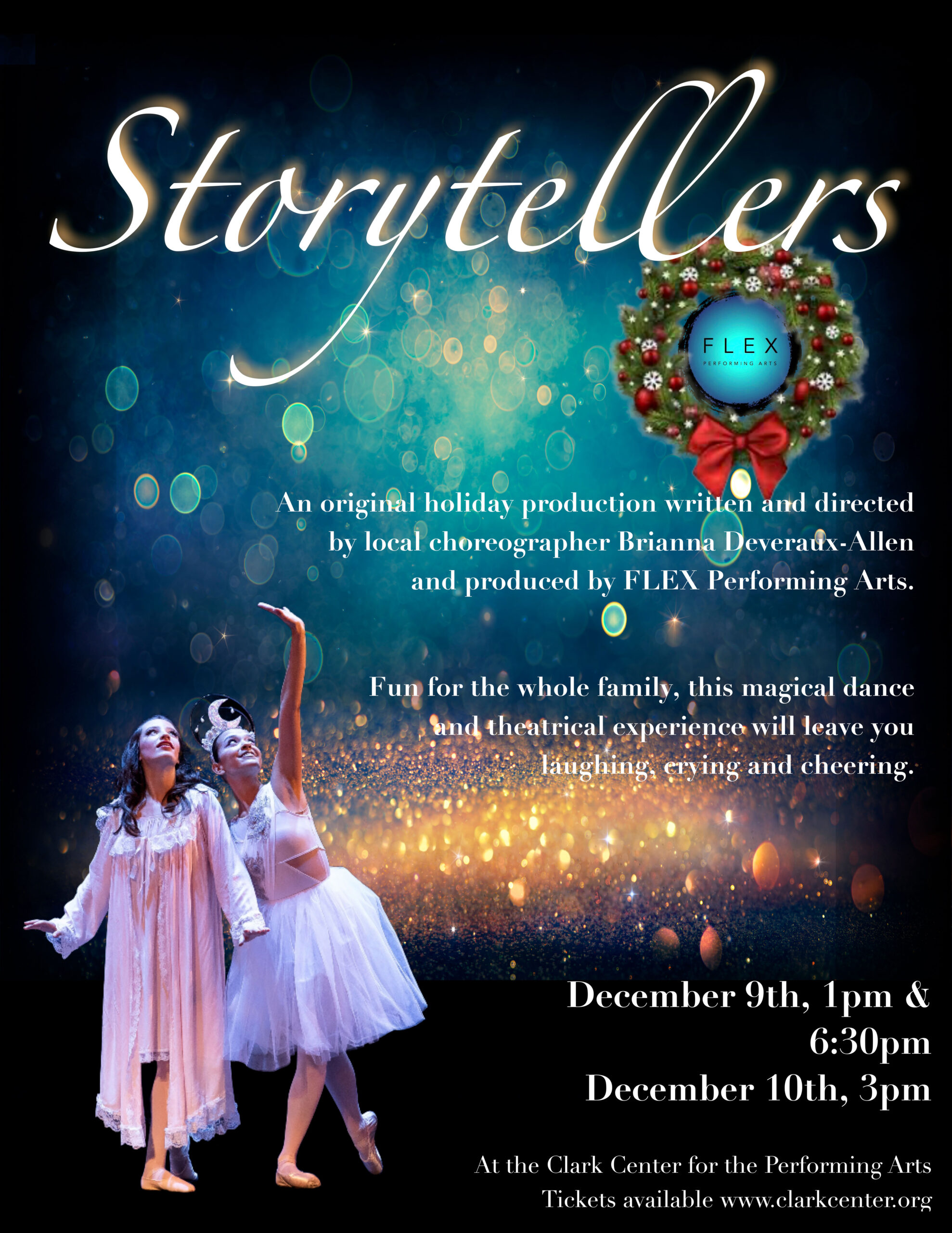 Storytellers - An original holiday production written and directed by Brianna Deveraux-Allen - December 9: 1 pm & 6:30 pm, December 10: 3 pm