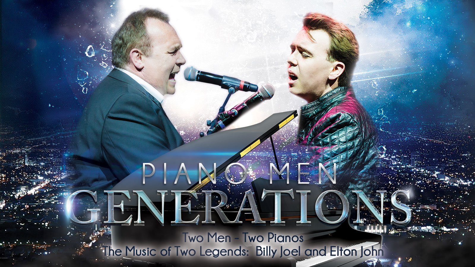 Piano Men: Generations - two singers sit across from each other playing piano