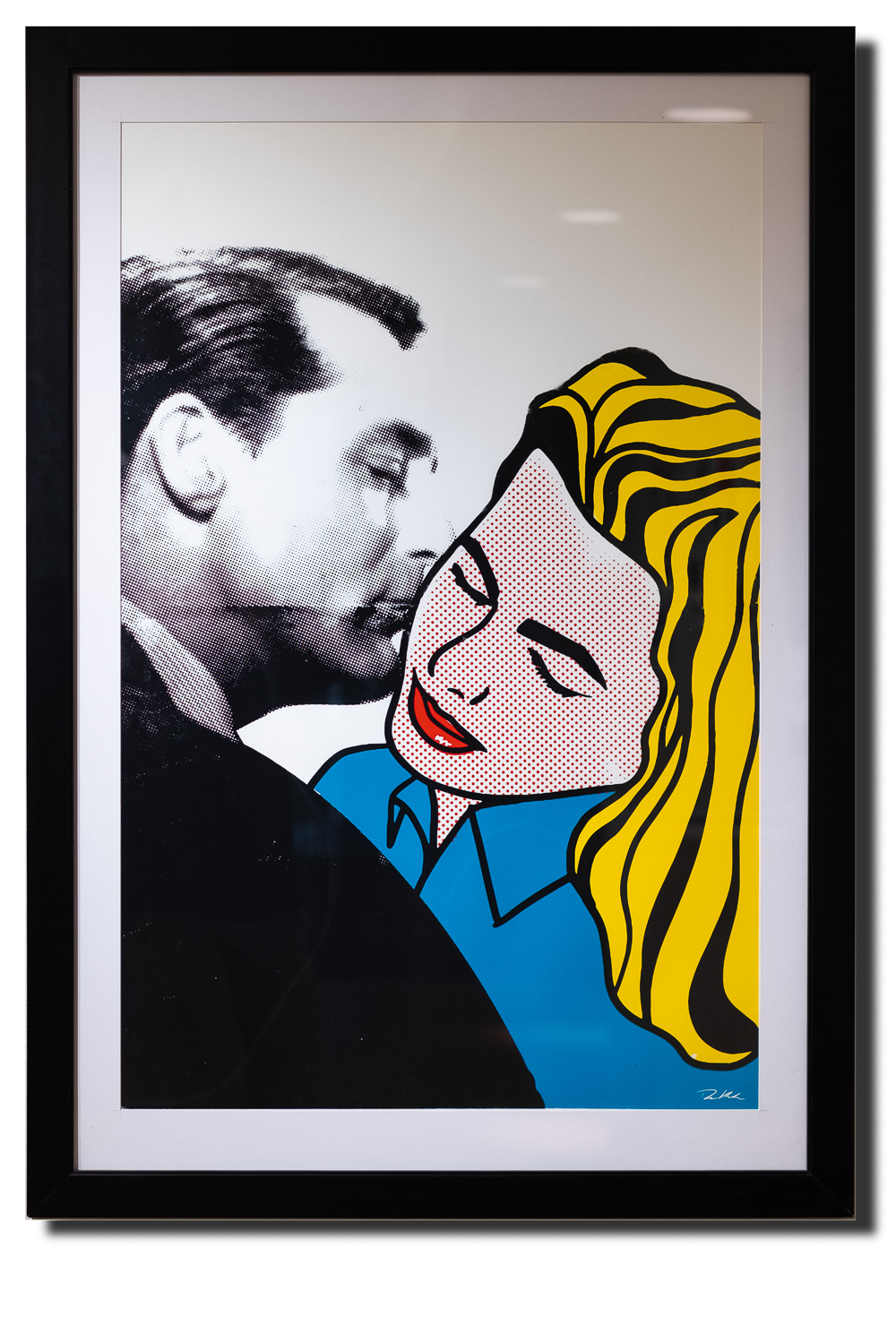 RealLiveGirl with man kissing pop art woman by Diego Huerta