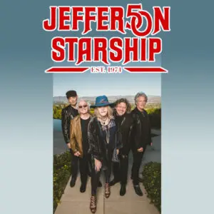 Jefferson Starship logo composite with members of the band