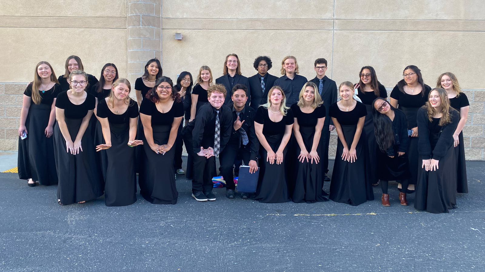 Members of the AGHS Choir gathered for a photo