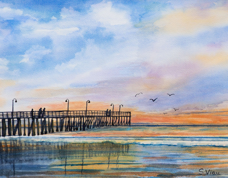 Cayucos Pier by Sheril Viau