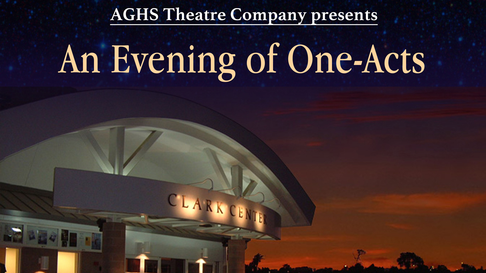 AGHS Theatre Company Presents An Evening of One-Acts