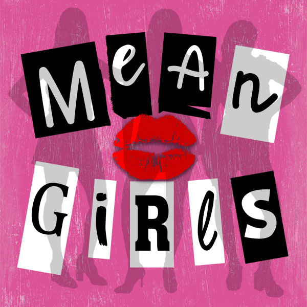 Mean Girls with silhouette of three girls