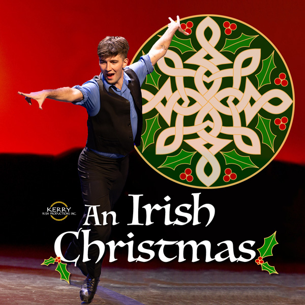 An Irish Christmas composite with Irish step dancer