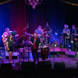 Reelin in the Years performing on stage.